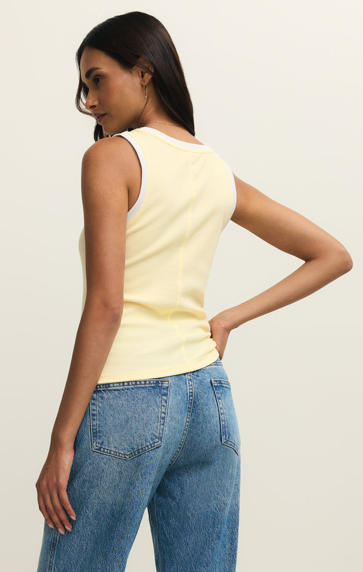 Sirena Colorblock Rib Tank Pineapple