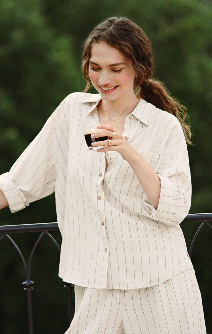 ALFIE LINEN BUTTON UP