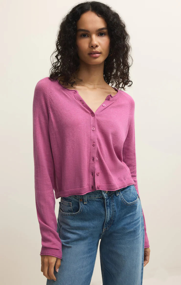THE PERFECT LAYER CARDIGAN - Spanish Rose