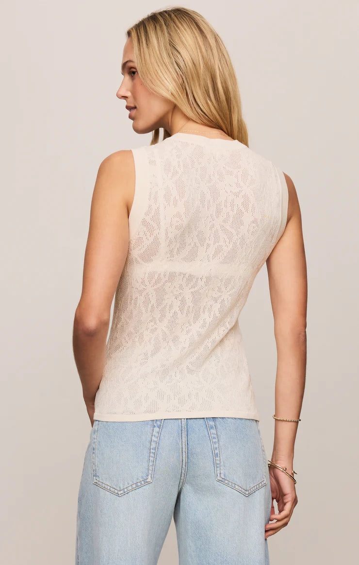TIBI MESH TANK - Cloud