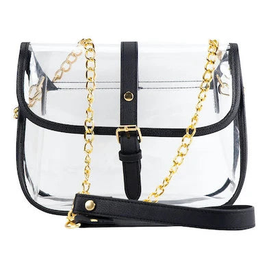 Clear Crossbody Purse Saddle Shoulder Bag