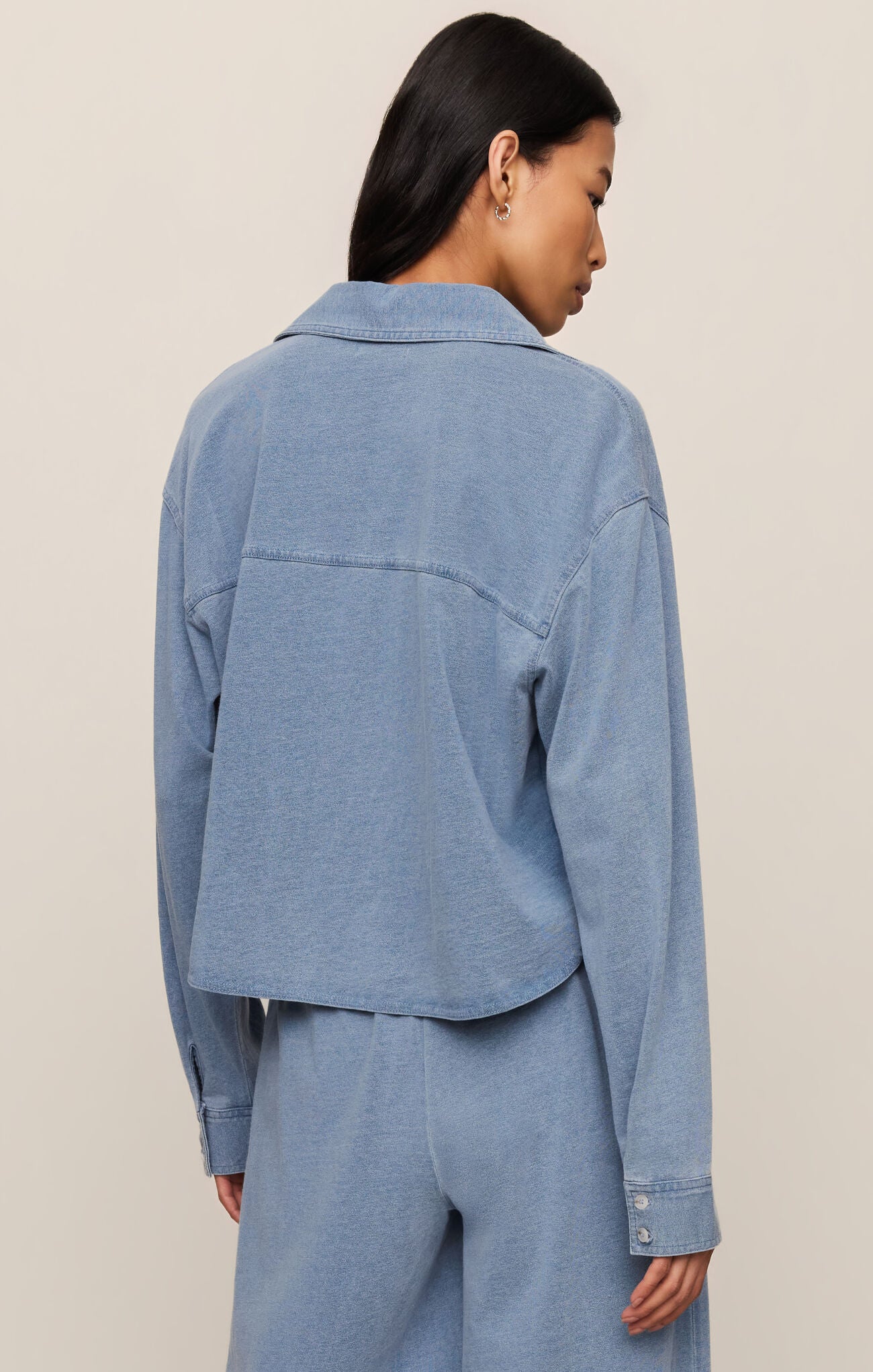 Cropped Reese Denim Button Up