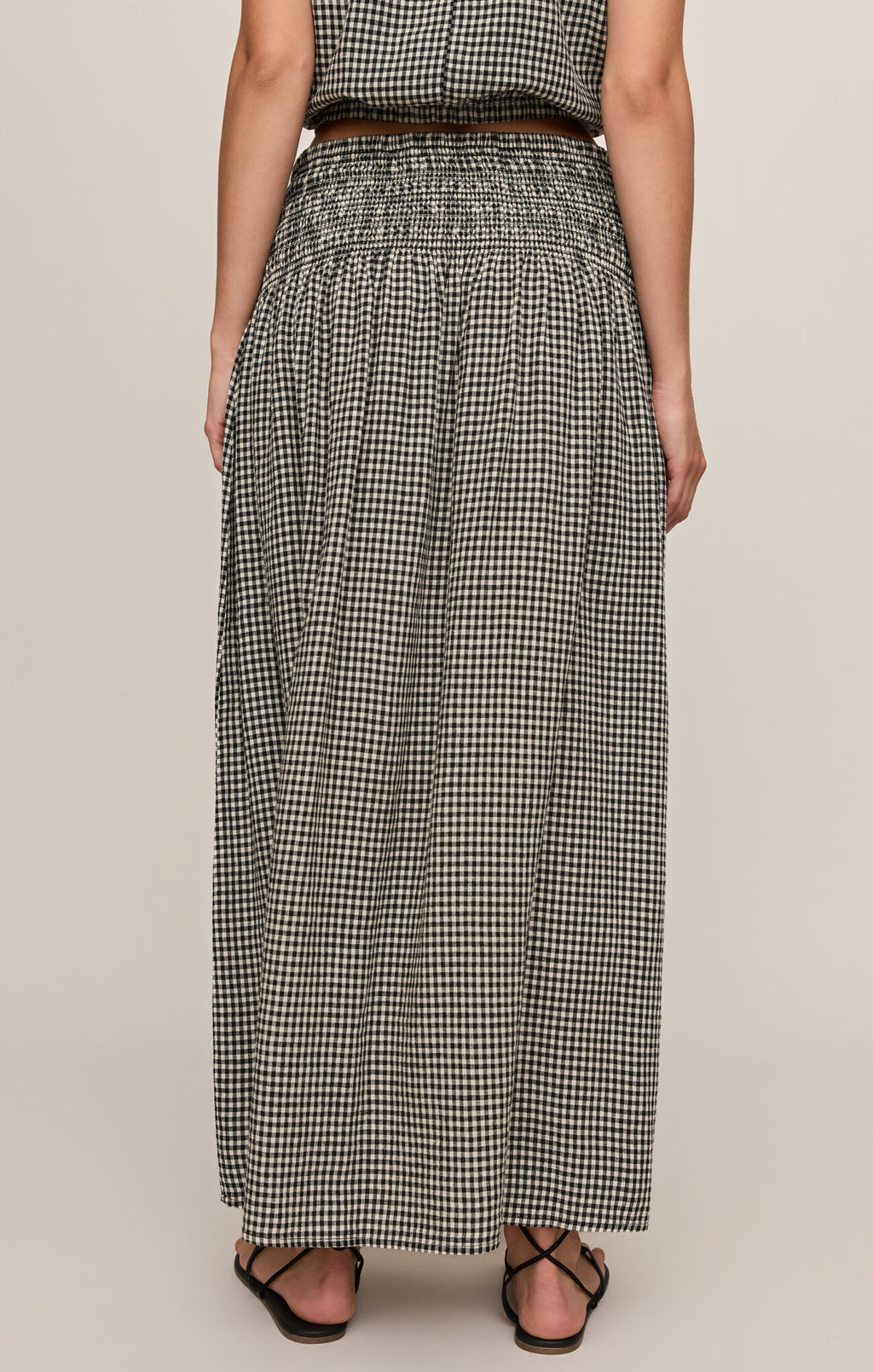 Brooke Gingham Skirt Black