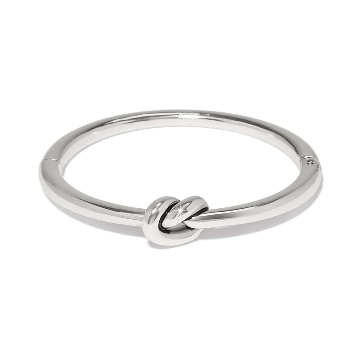 Brighton Interlok Single Knot Hinged Bangle Silver