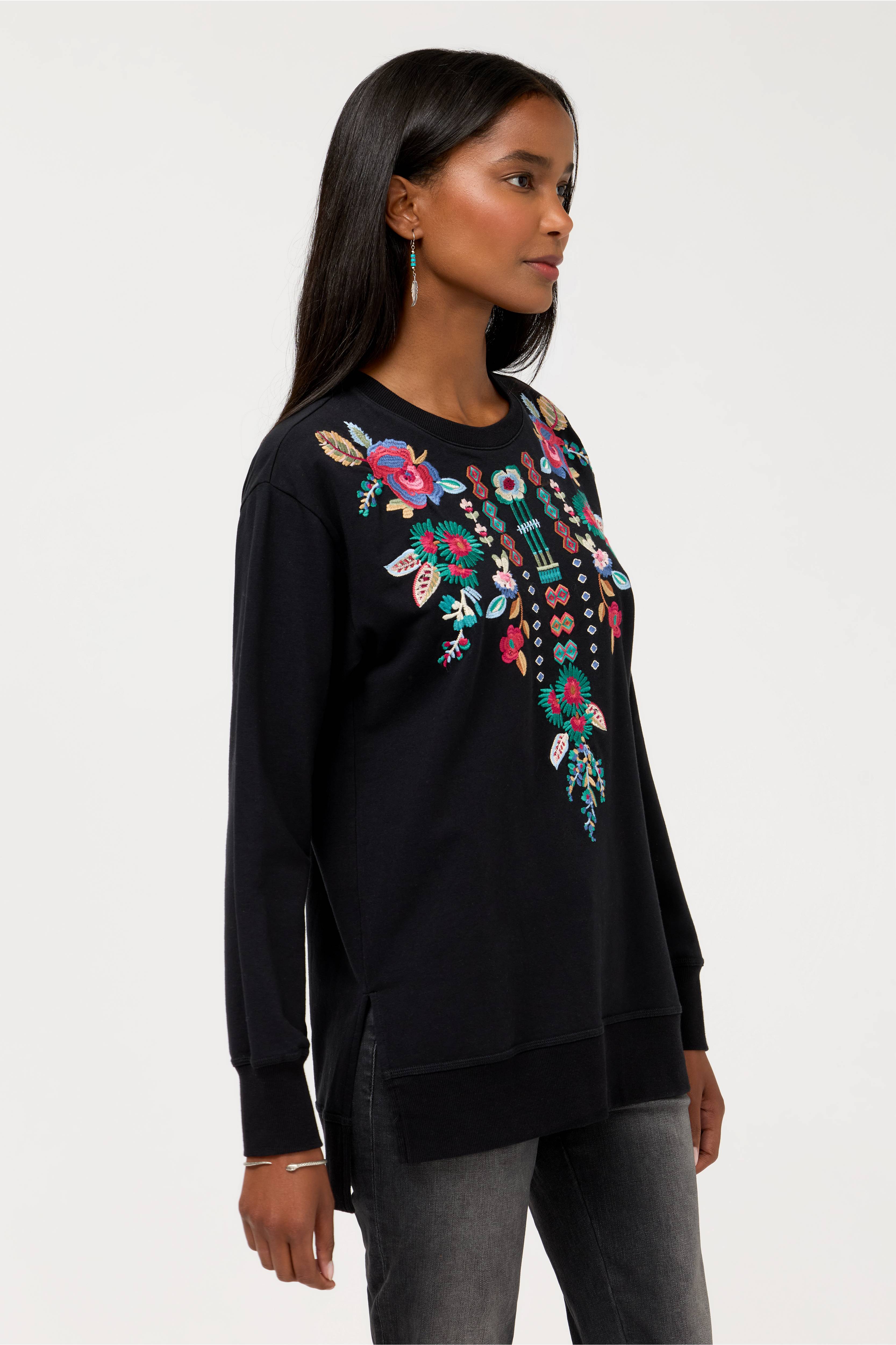 High Low Crew Neck Sweatshirt - Isolei