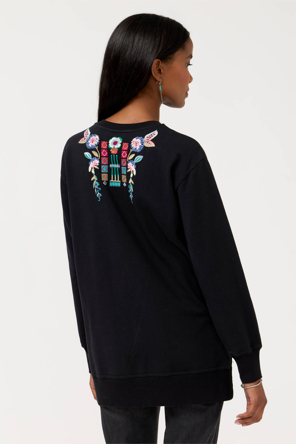 High Low Crew Neck Sweatshirt - Isolei