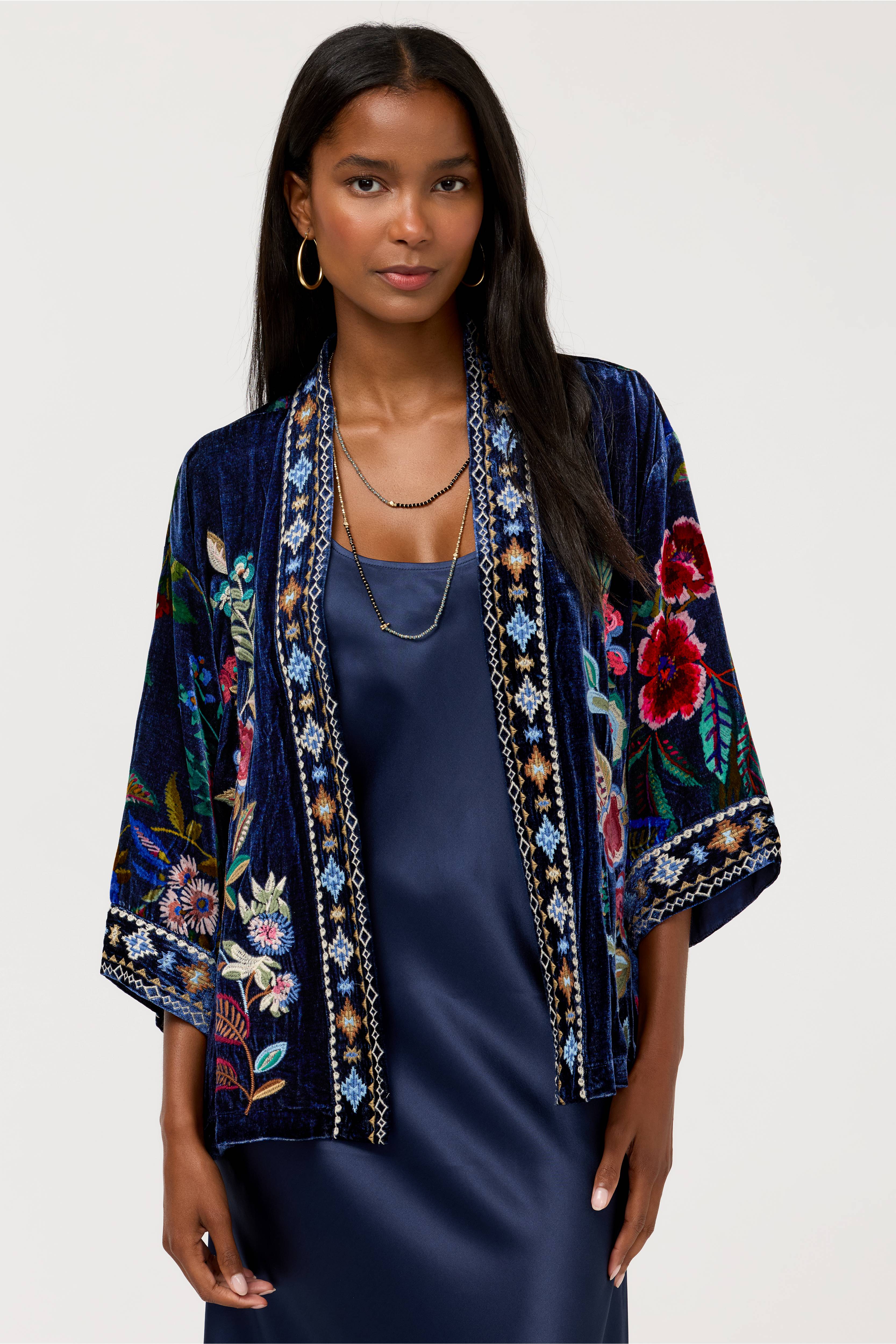 Velvet Cropped Kimona - Isolei