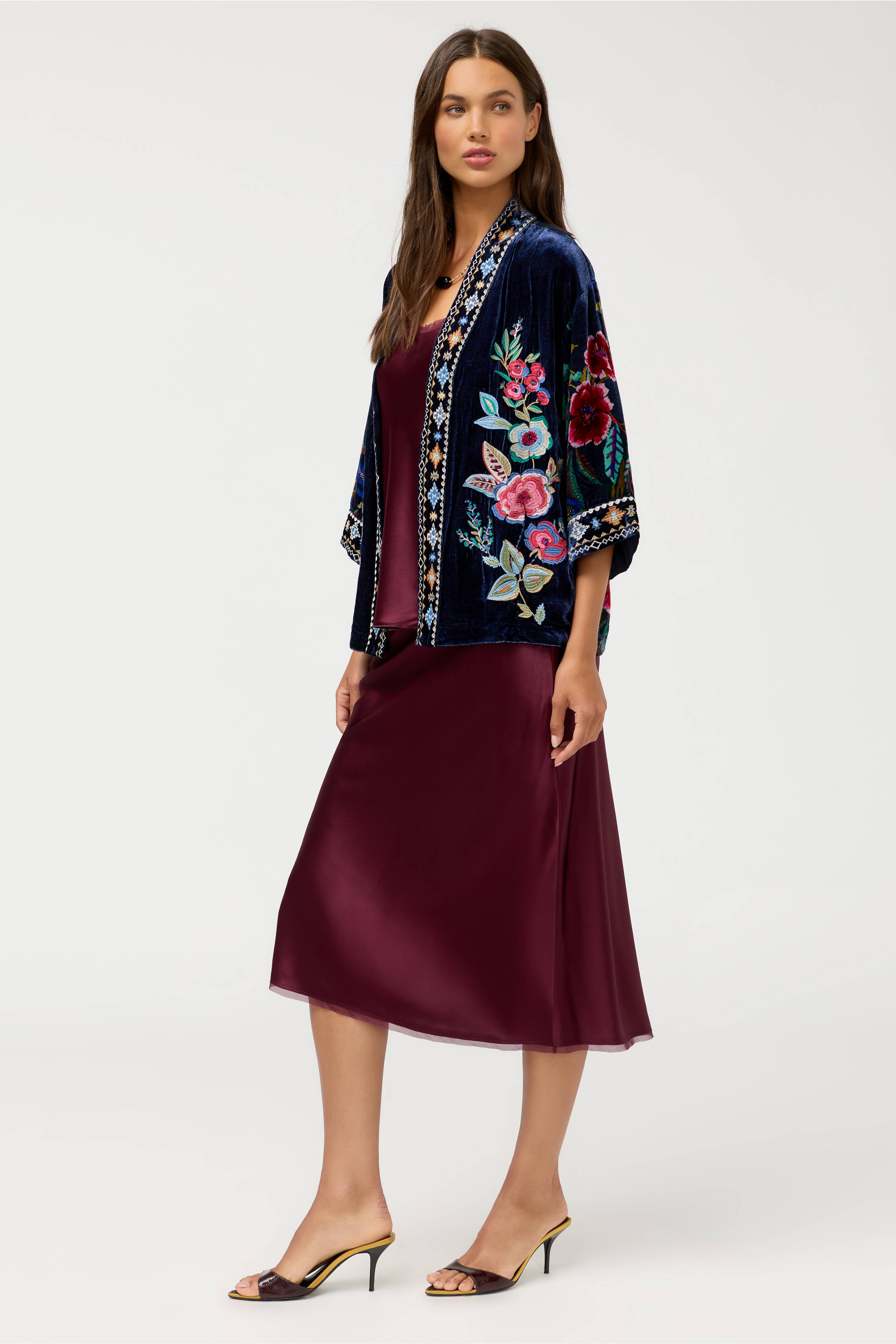 Velvet Cropped Kimona - Isolei