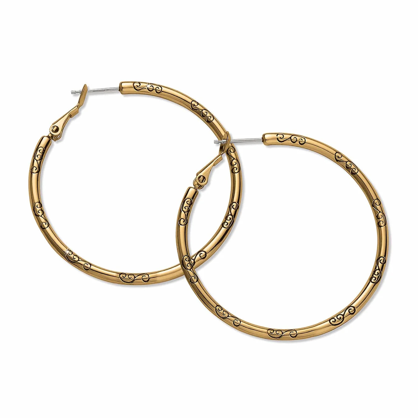 Large GP Hoop Charm Earring