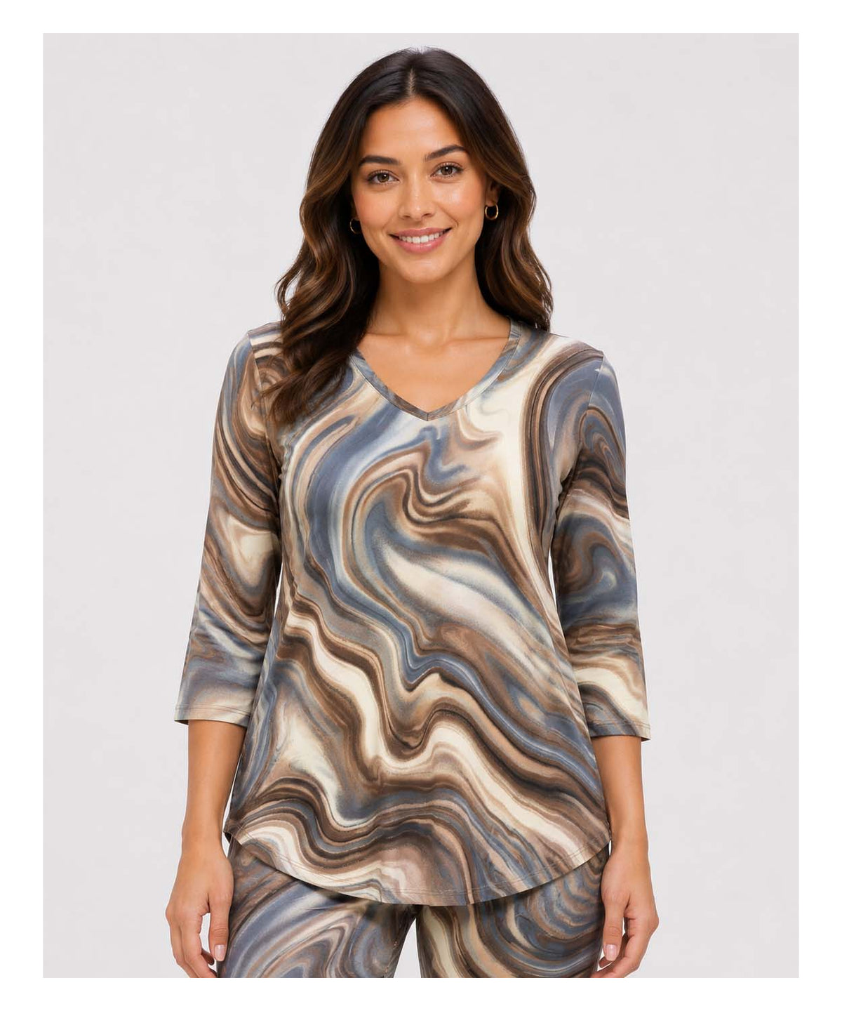 Flowy V Neck Top