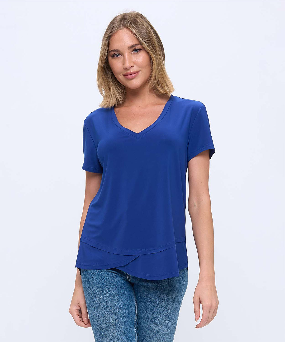 Cap Sleeve Layered Hem