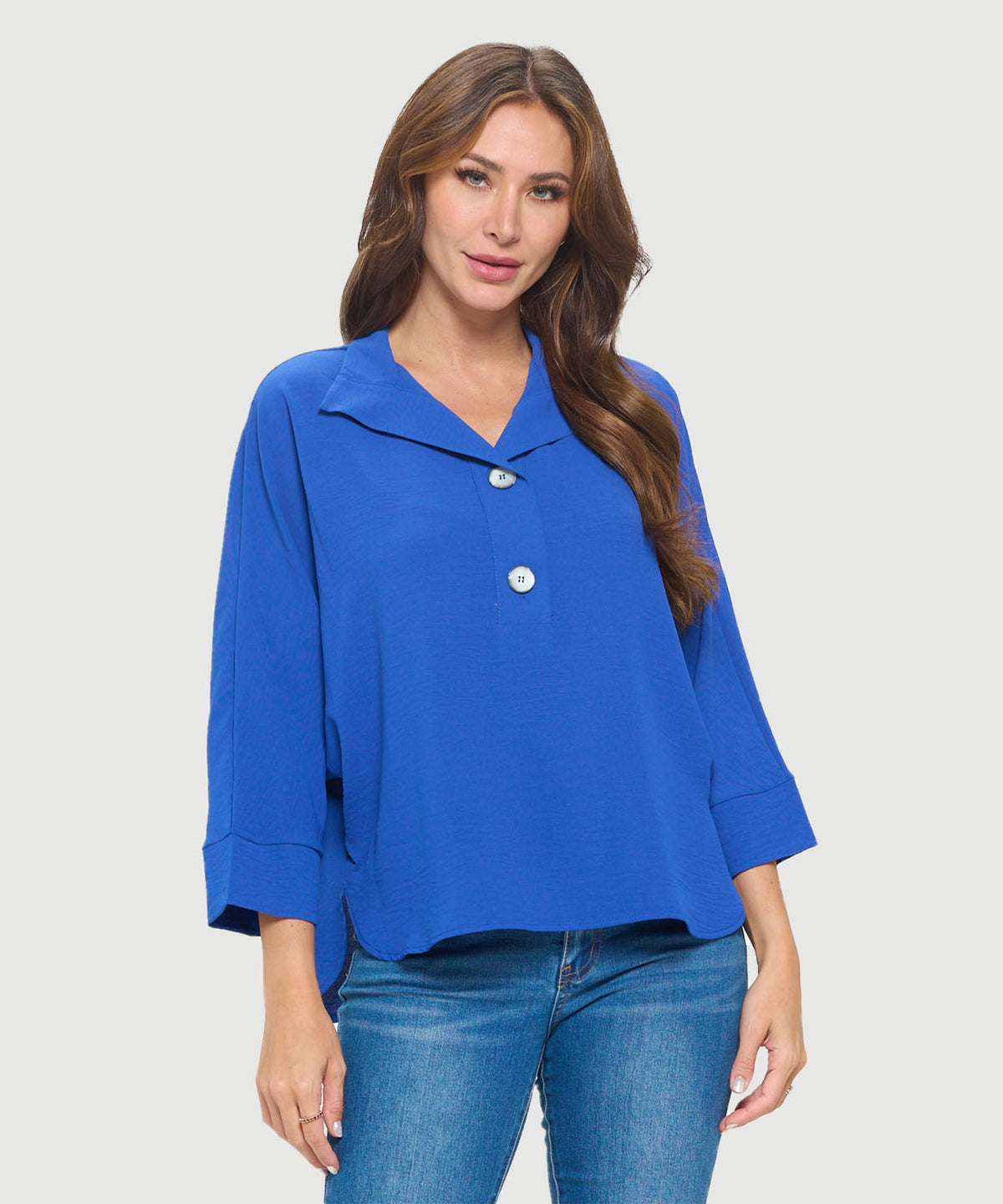 Royal Collard Dolman Sleeve Top