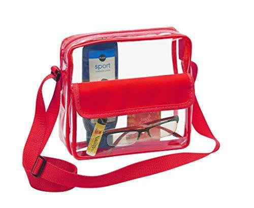 Red Clear Cross-Body Messenger Shoulder Bag