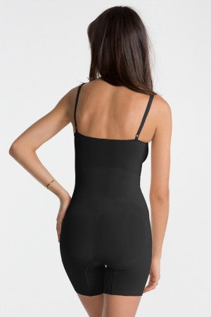 Spanx OnCore Mid-Thigh Bodysuit - Black