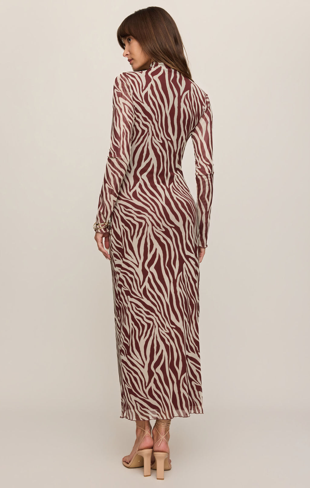 Sevilla Zebra Mesh Midi Dress