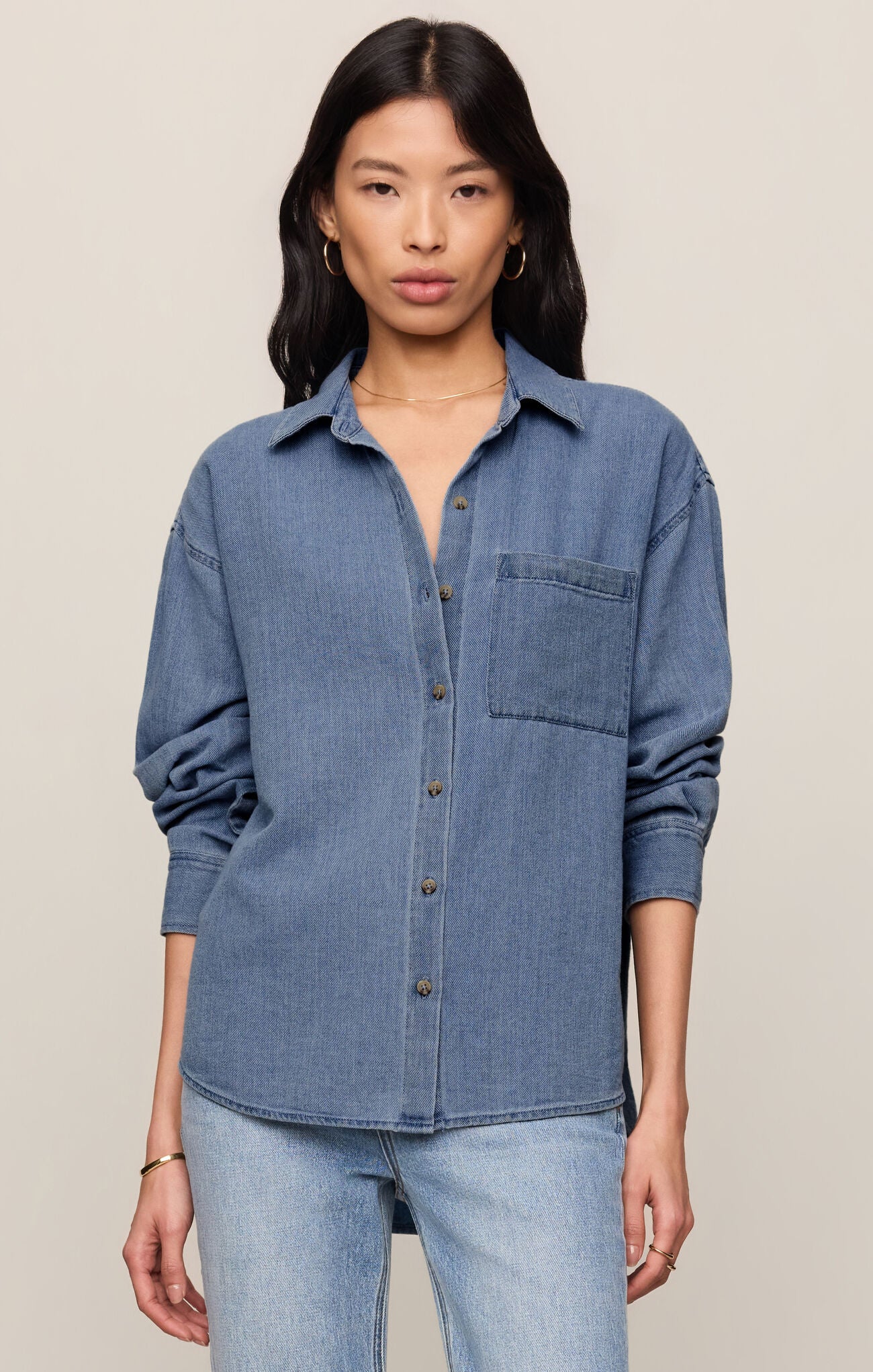 The Perfect Twill Button Up